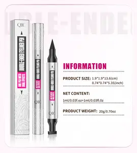 2 in 1 Double-Ended Stamp Eyeliner - Waterproof, Sweatproof & Smudge-Proof, Long-Lasting Black Tint Wingliner, Easy and Simple Eye Makeup marker
