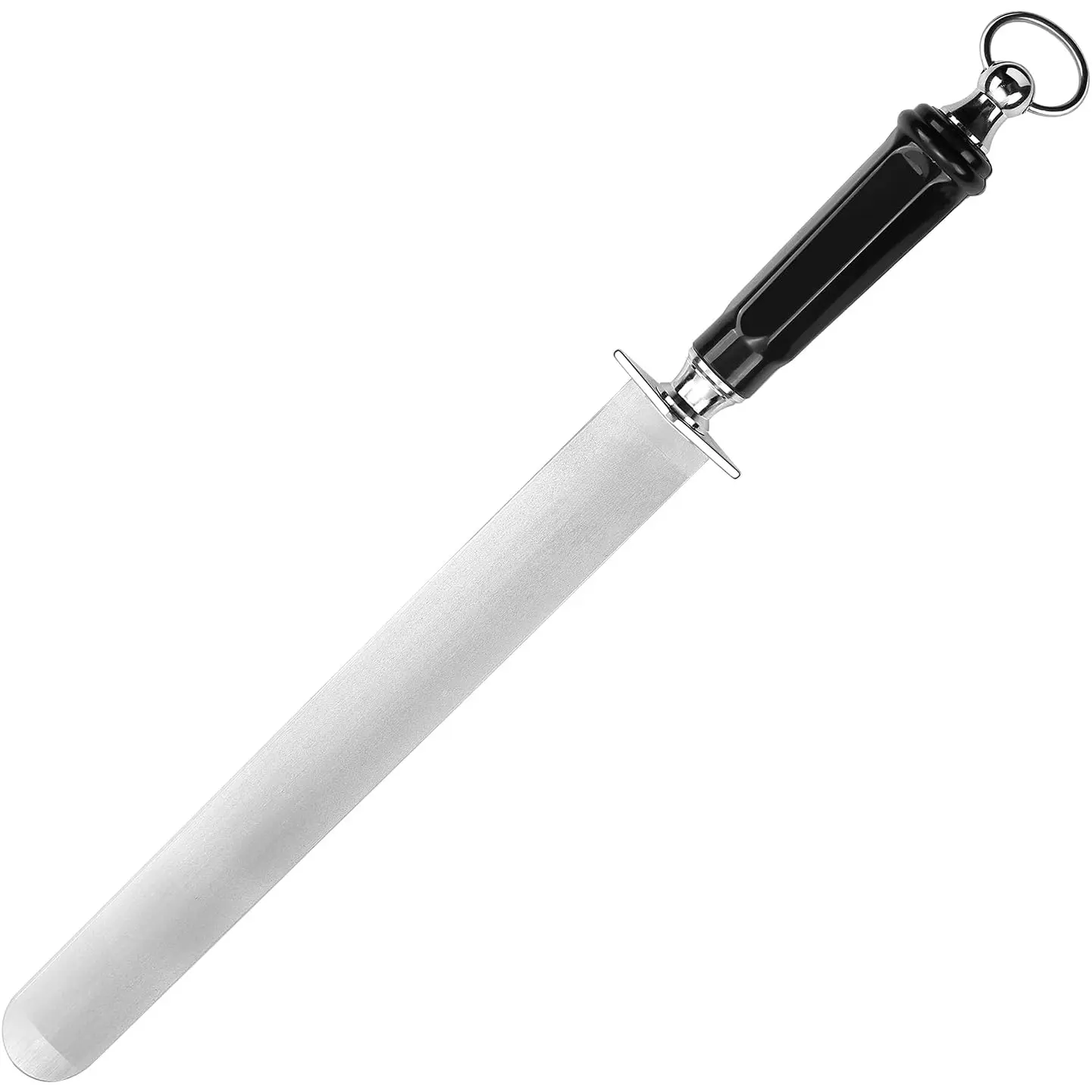 Sharpening Steel 12 inch Heavy-Duty Honing Steel Flat Honing Rod, High hardness, Fine Cut, Ideal For Butcher  and Chef ,  Sharpeners