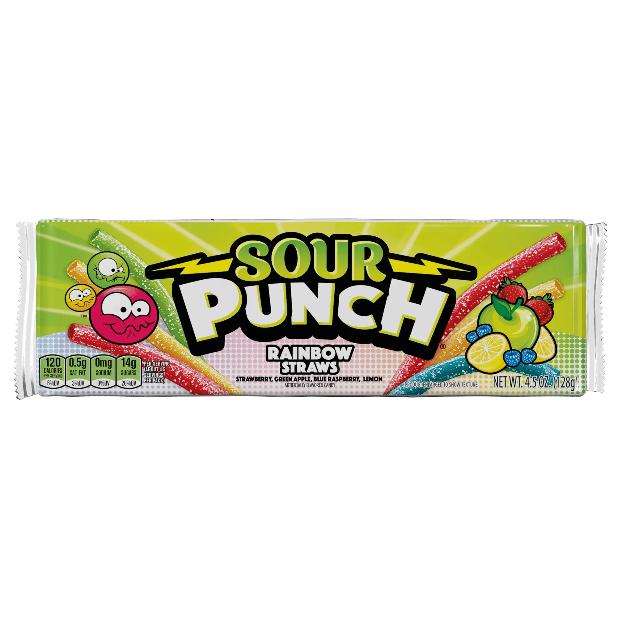 Sour Punch Rainbow Straws, 4.5oz Tray Sour Punch Rainbow Straws, 4.5oz Tray