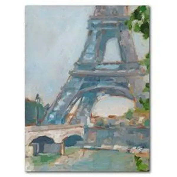 Thick 30x40 in. Impressionism Paris View II Gallery-Wrap Canvas Photo, Museum Look Wall Decor for Home Room Wall Art Supplies, Home Supplies
