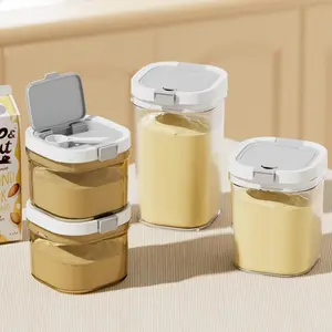 Food Grade Sealed Storage Jar, 360° Seal, Strong Lock, Reusable, Hand Wash Only, Ideal for Coffee Beans, Flour, Rice, Portable Large Capacity