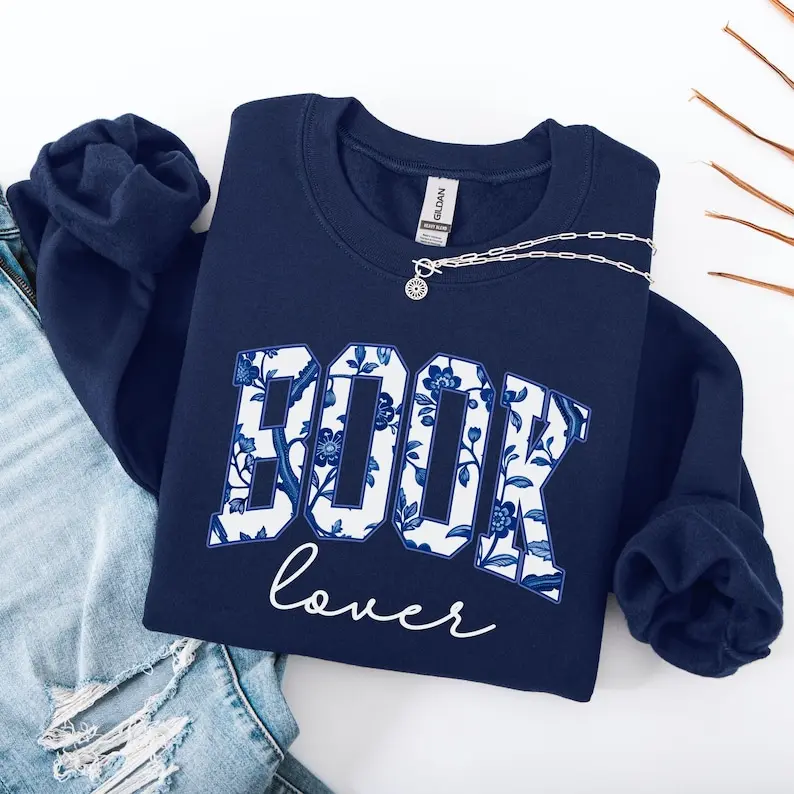 Cute Book Lover Sweatshirt, Bookworm Crewneck, Reading Club, Librarian Gift, Bookish Merch, Reader, Teacher Gift, Book Girly Top, Read Book