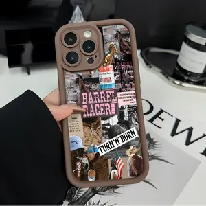 Case for iPhone 16 Pro Max 15 Plus 16E 14 13 12 11 XS XR Barrel Racing Passion Advanced fashion gift Anti-Scratch Shockproof Soft Silicone Protective Cover