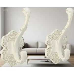 Vintage Wall Hooks for Coats & Towels – Heavy Duty Rust-Resistant Mounted Hooks – Decorative Brass Hooks for Keys & Purse – Easy Installation Kit Included – Durable Antique Finish Hooks Metal Door Hanging Kitchen Pack Wooden bedroom wall home d wall set