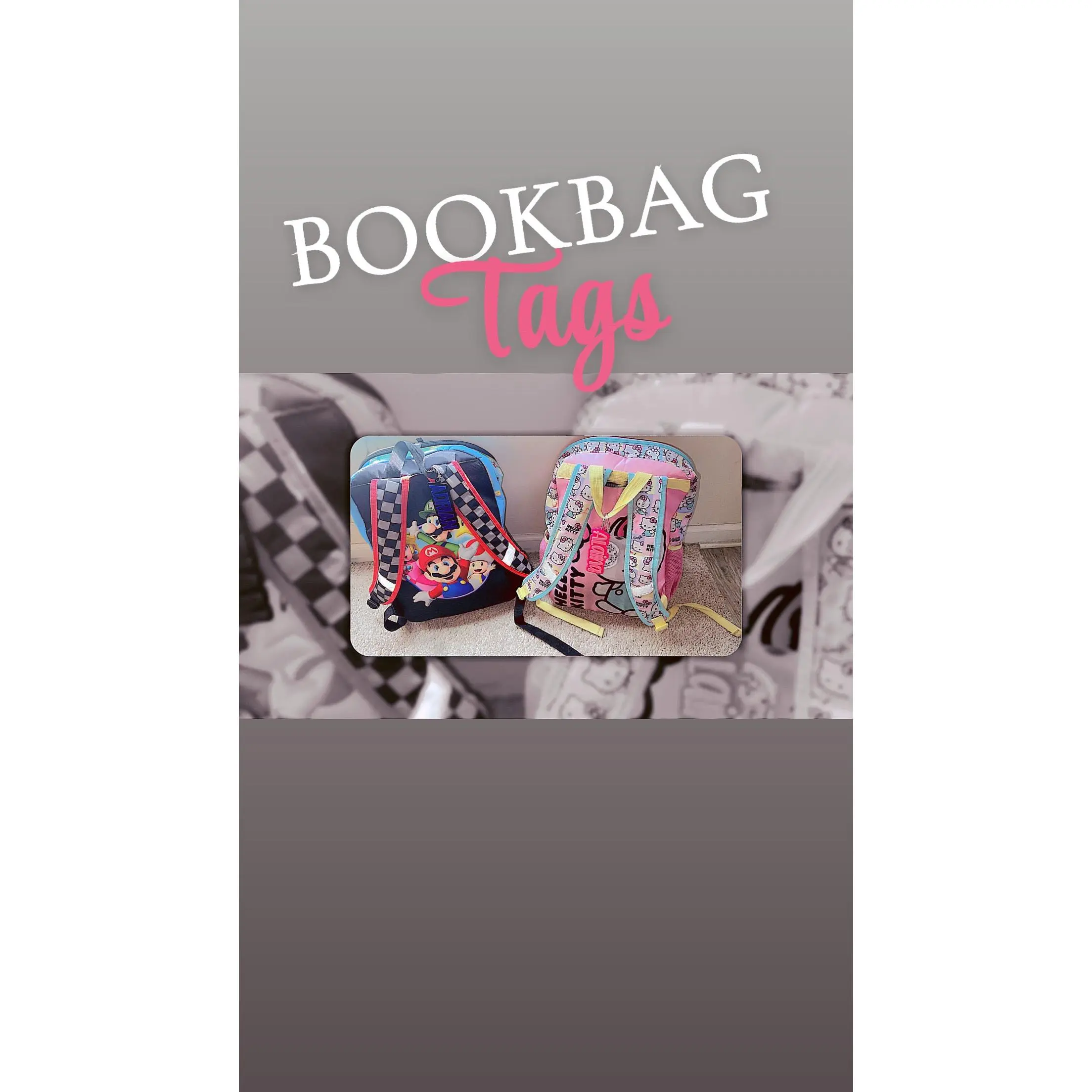 3 Bookbag Tags| Name Keychain