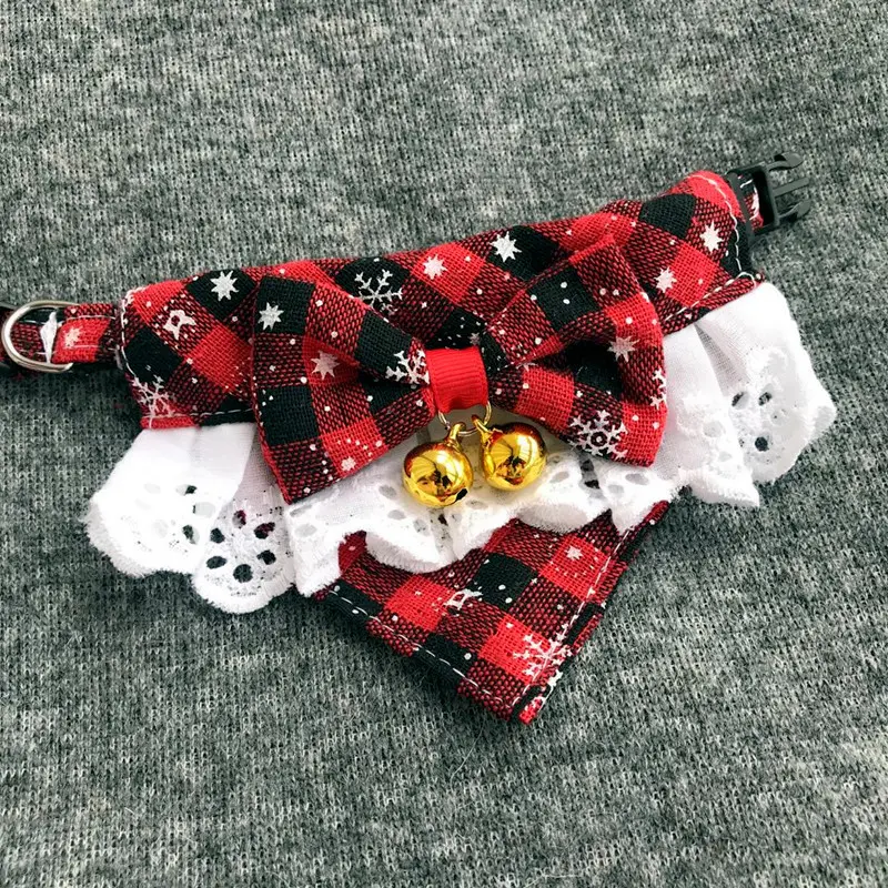 Black & Red Plaid Pet Bandana
