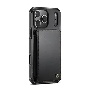 Flip Card Holder Stand Anti-Drop Shockproof Protection Phone Case Cover, Compatible with iPhone 17 Pro Max 16 Pro Max 15 Pro Max 14 13 12 11