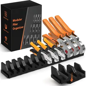 Magnetic Plier Organizer - Expandable Multiple Spacing Modular Tool Box Organizers, Tool Drawer Organizer, Tool Storage, Plier Rack - 24 Holders