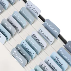 Laminated Bible Tabs, 75 pcs, Easy-to-Read & Apply, Tear Resistant Index Tabs for Women and Men, Bible Study, Journaling, Prayer & Scripture Navigation