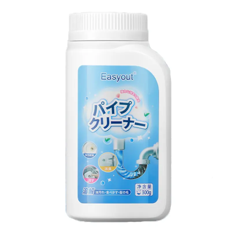 Easyout Powerful Drain Clog Remover, Fast-Acting Pipe Cleaner for Bathroom Sinks, Showers, and Kitchen Drains, Removes Hair and Grease Instantly 300g-A