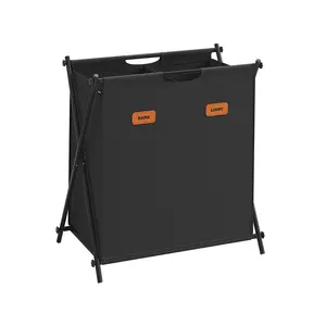 SONGMICS Laundry Hamper, Laundry Basket, 30.4 Gal. Laundry Sorter 2 Sections
