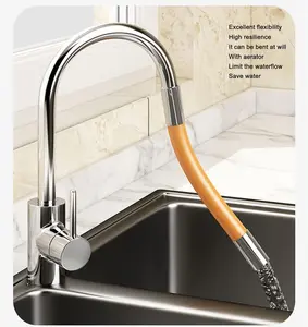 50cm Universal Extension Short Hose - Adjustable Length Extender with G1/2" Connector for Garden Watering, Bathroom & Kitchen Faucet Extension