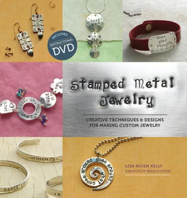 Used Book - Stamped Metal Jewelry: Creative Techniques and Designs for Custom Jewelry Projects With DVD - Includes Charms, Wirework, Earrings, Bracelets - by Lisa Kelly (English Paperback), Necklaces