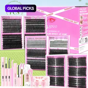 Lash Clusters Kit, Mega/ultra/Dramatic/Volume/Full/Spikes/ Bottom Lashes Clusters Kit WaterProof Lashwith Everything You Need for Beginners and Proficient, DlYat Home Easily, Soft comfortable Easy Apply Natural Lookfor Makeup Daily Life #GLOBAL PICKS