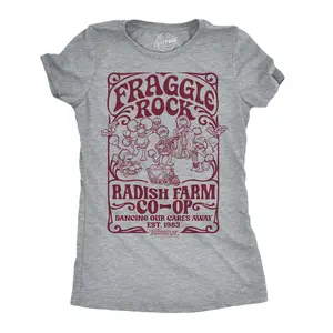 Funny Fraggle Rock T-Shirts for Women - Cute Jim Henson's Licensed Vintage Ladies Tees Funny Womens T Shirts Cute Vintage Fashion Casual Ladies T-Shirt Gift Funny Movie Top Women's Novelty Tees