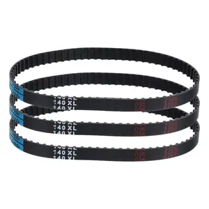 3 Pcs 140XL 037 Timing Belt 70 Teeth Rubber Geared Cogged Belt, 0.37" Width, 0.20" Pitch Synchronous Timing Belt