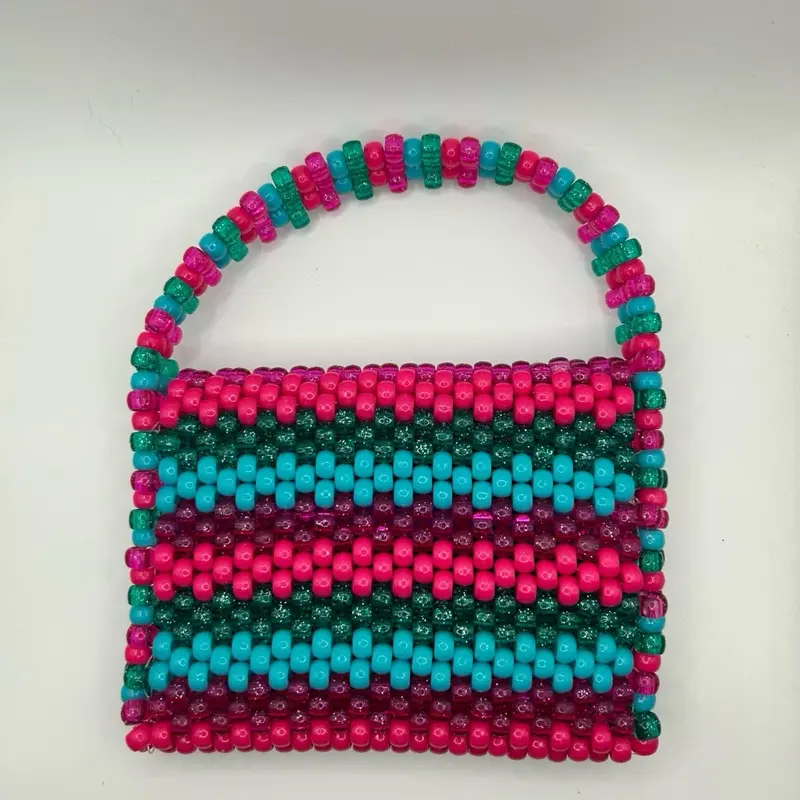Pink and Teal Kandi handbag