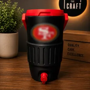 Black and Red Can Cooler