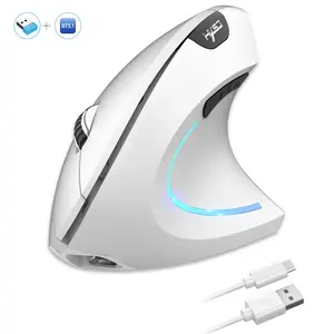 Ergonomic Vertical Mouse Dual Mode Wireless Rechargeable 600 mah Optical Sensor for Office & Home Use, Right Hand Design