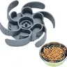 Third Generation Upgraded Spiral Slow Feeder Dog Bowl Insert, 36-Cup Grip Hold Suction Cups, Default Cuttable Design, Reduces Binge Eating & Rushed Eating Stress, Firm Fit for Regular/Elevated Metal/Glass Bowls (Gray)