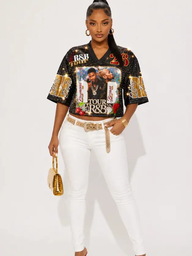 2026 R&B Tour Legends Music Croptop - Men's/Women's Professional Sports Streetwear Concert Shirt Apparel
