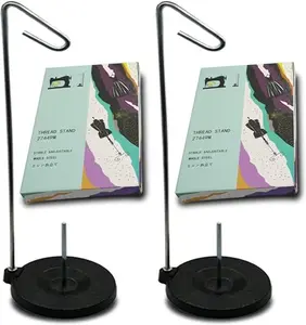 2 Packs Universal Cone and Spool Stand Thread Holder with Sturdy Metal Base
