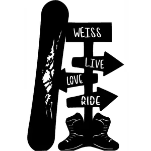 Custom Snowboard - Metal Wall Art