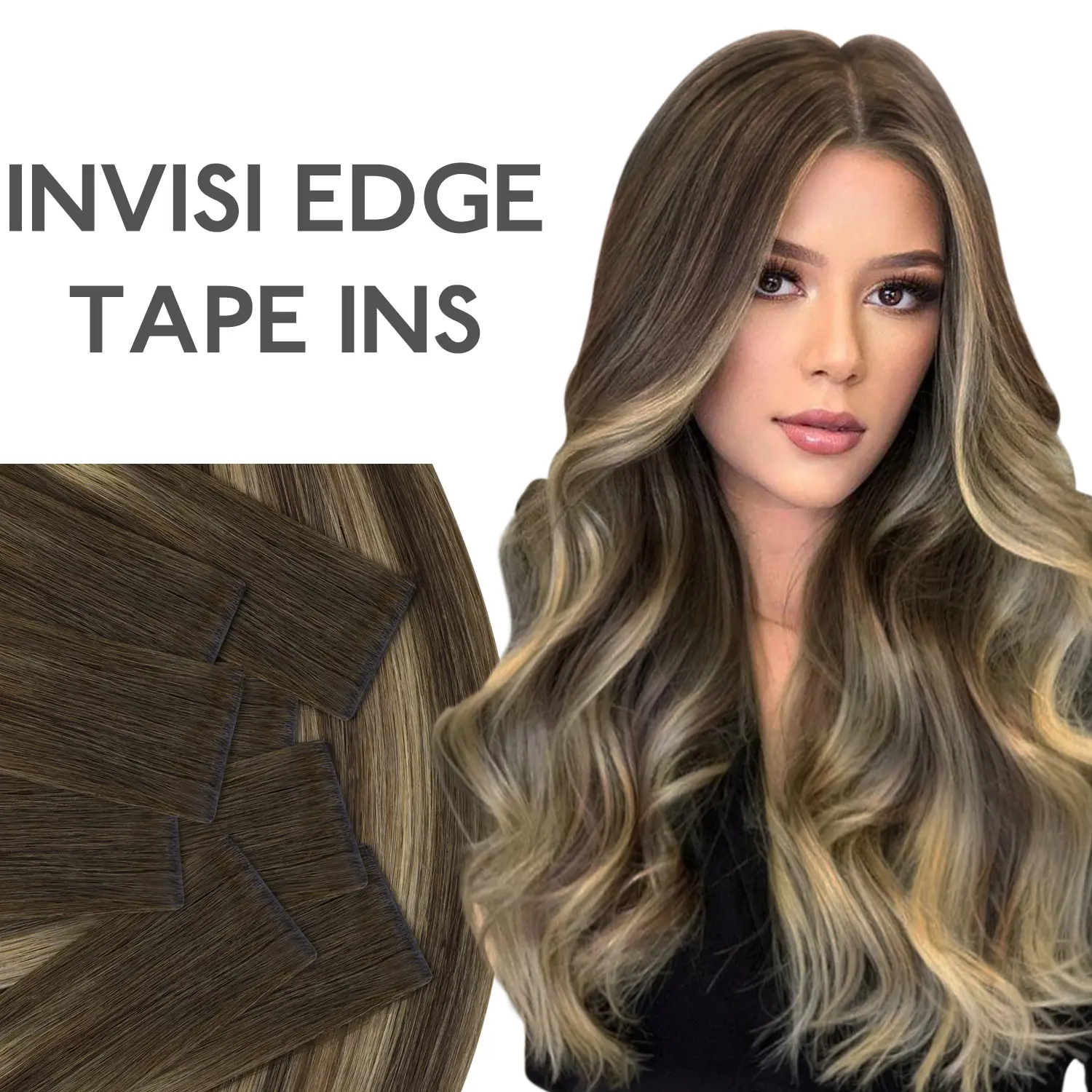 #4/27/4 Balayage Chocolate Brown to Caramel Blonde