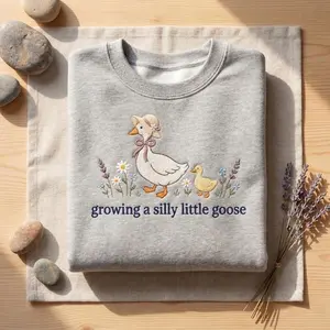Silly Goose Mom Club, Embroidered Sweatshirt Mommy to be, Mother's Day Gifts