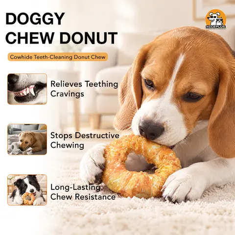 NicePlus Dog Chew Treat - Chicken Wrapped Rawhide Stick for Medium Large Dogs, Protein-Rich Cowhide Chews for Hip & Joint Health, 3Packs