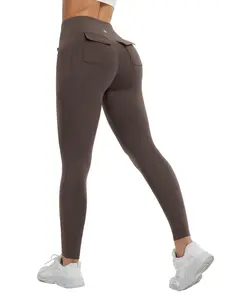 baleaf 25" Womens Cargo Leggings Pockets Drawstring Tummy Control Scrunch Butt Lift 7/8 Ankle Petite Yoga Pants Running Casual Daily Lounge Pilates Yoga