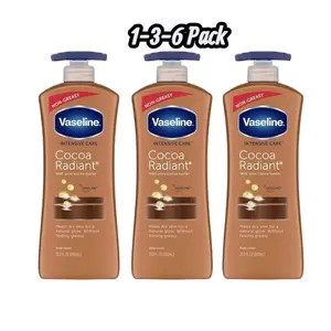 Vaseline Intensive Care Cocoa Radiant Body Lotion 20.3 fl oz 600 ml with Cocoa Butter & Vitamin E for Hydrating Moisture and Skin Repair