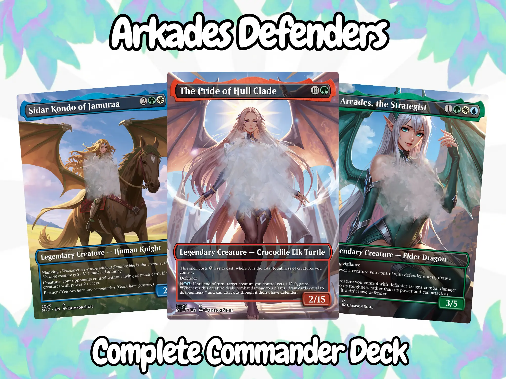 Arcades Defender Anime Waifu  Complete Commander Deck  Full 100 Cards +  Tokens | Proxy EDH - TikTok Shop