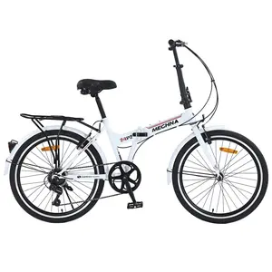 24" Folding City Bike Steel Frame 7 Speed Folding Bike