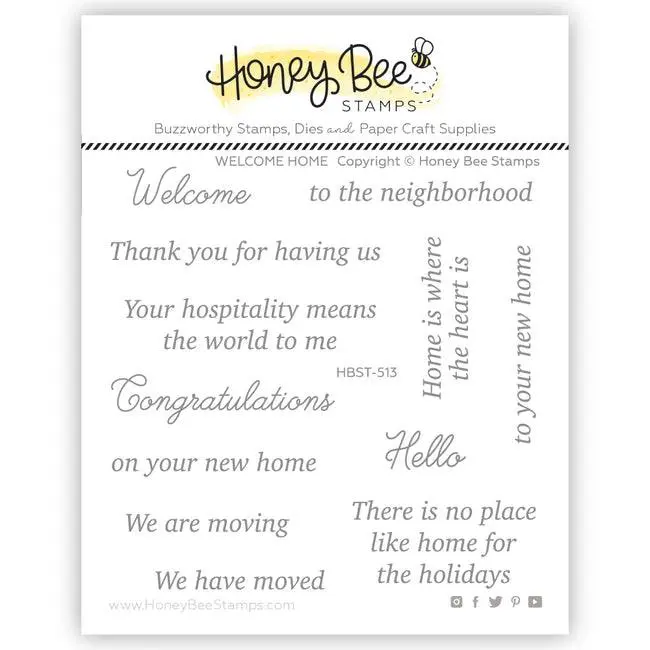 Honey Bee Stamps - Clear Stamps - Welcome Home