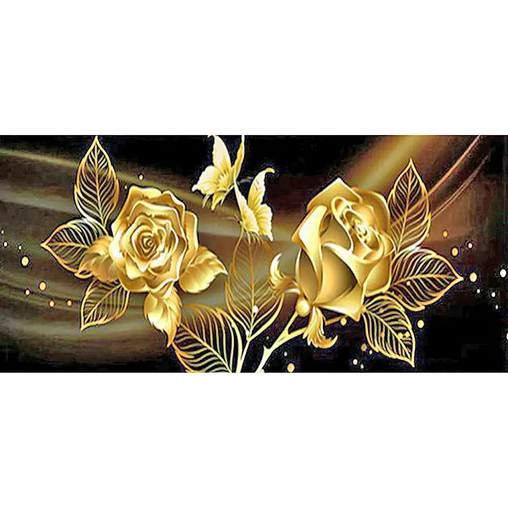 DIY 5D Rose Flower Full Diamond Painting Kit, Handmade Round Drill Mosaic, Home Decor for DIY Needlework Enthusiasts