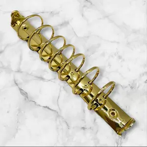 Classic Light Gold Removable 7 Planner Binder Replacement Rings - 1.5 Inch