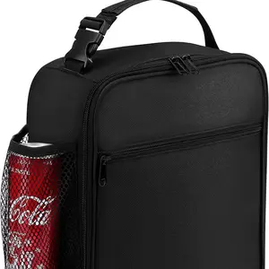 Lunch Box for Men - Reusable Lunch Bag Men Adult Women- Insulated Small LunchBox (Black