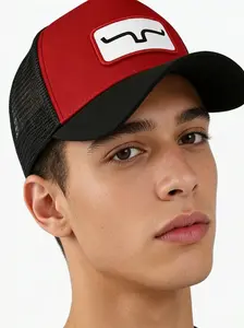 Classic Kimes Ranch Border Truck Hat, Denim Style Mesh Baseball Cap, Multiple Colors Available, Unisex Casual Wear, Adjustable Hat, Snapback Trucker