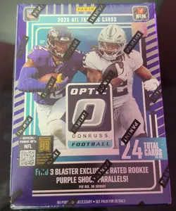 Panini 2025 NFL Optic Blaster Box Sealed 24 Total Cards 3 Blaster Exclusive Rated Rookie Purple Shock Parallels