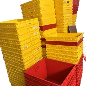 Space Age Boxes Dimension 20 x 18 x 14 - Yellow and Red Storage Containers
