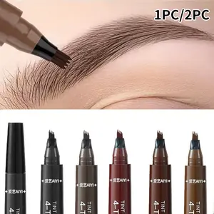 5 Color Waterproof Eyebrow Pencil with 4-Point Tips, Liquid Eyebrow Makeup Recommended by Makeup Artists, Quick Makeup for Natural Brows, Eyebrow Makeup Products