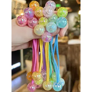 Cute Colorful Bubble Ball Design Hair Ties, 7 Counts High Stretch Hair Ties, Fashion Hair Accessories for Women & Girls, Scrunchie, Ponytail