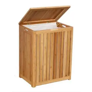 Oceanstar Design  Spa-Style Bamboo Laundry Hamper