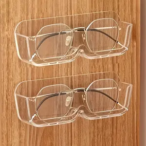 PrimPick The 2-piece sunglasses storage rack wall-mounted sunglasses display stand is suitable for home spectacle frames/sunglasses stands, home decoration, and bathroom storage racks Sunglasses Holder