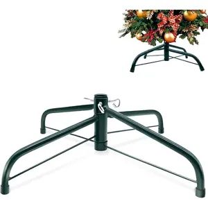 Replacement Folding Christmas Tree Stand for 3-6 Feet Artificial Christmas Tree, Universal Stand Suitable for 0.5-1.25 inch Tree Pole