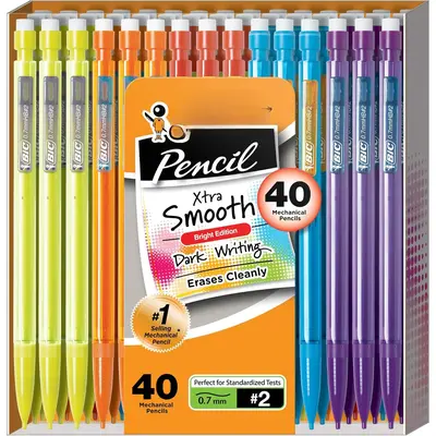 144 BIC Xtra-Sparkle Druckbleistifte, 0.7 Mm, Mit Radiergummi – Bunt, Glitzernd, Für Schule & Büro