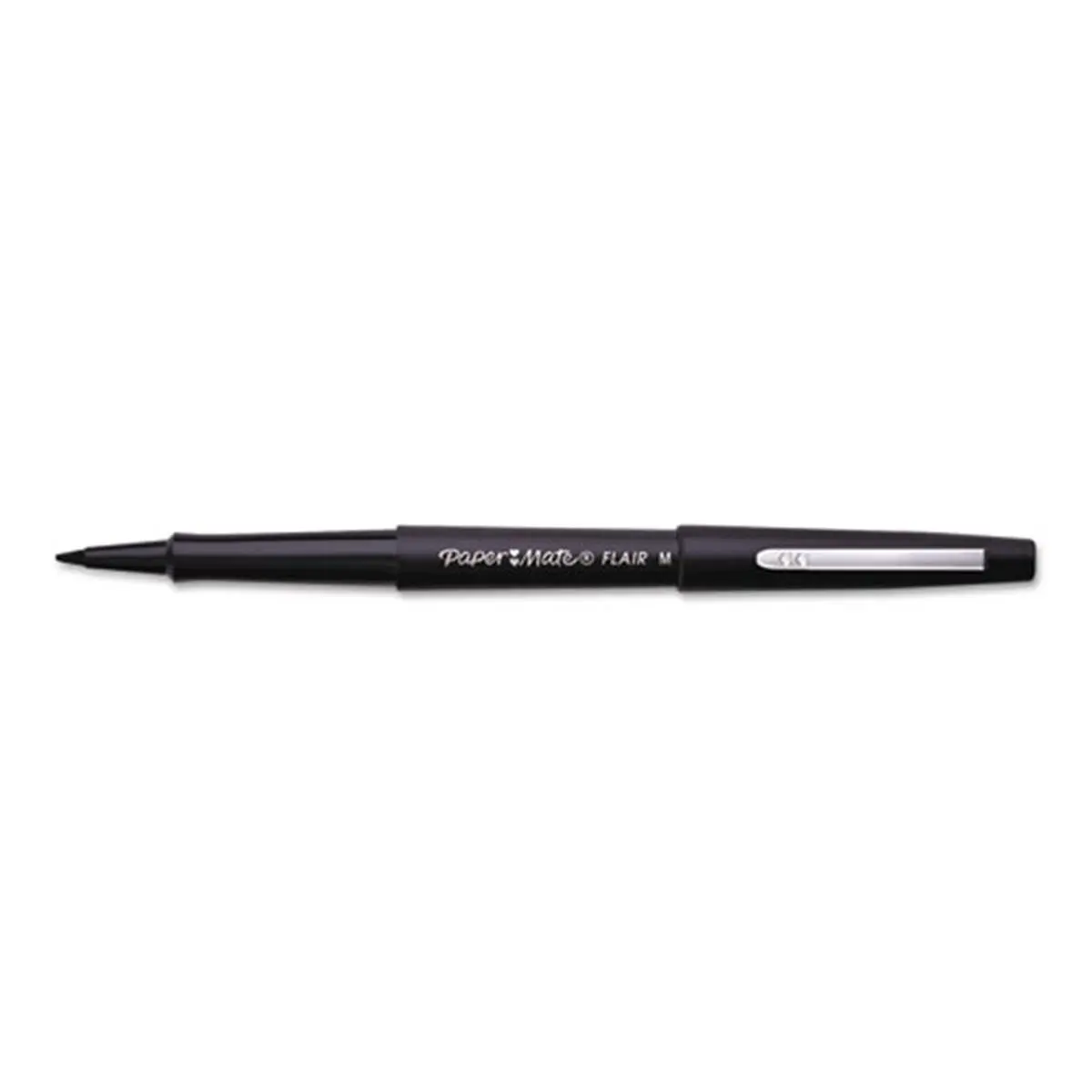 Papermate Flair Black Felt Tip Marker Pen - Medium Tip, Bold Lines, Marks Won't Bleed, Minimizes Smearing, Porous Point, Ideal for Lefties, Scrapbooking & Stamping DIY Projects