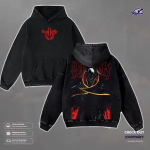 Code Geass: Lelouch of the Rebellion Zero Dark Black Hoodie Double Printed Graphic Tee, Vintage Anime Streetwear Heavyweight Cotton Unisex T-shirt, Gift for Subtle Anime Clothing