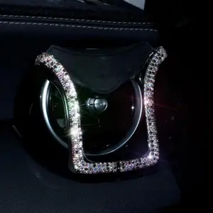 Bling Car Phone Holder, Rhinestone Decor Car Phone Holder, Car Phone Mount, Vent Mount, Universal Car Interior Accessories for Women, Compatible with Smartphones 4-6.2 Inches